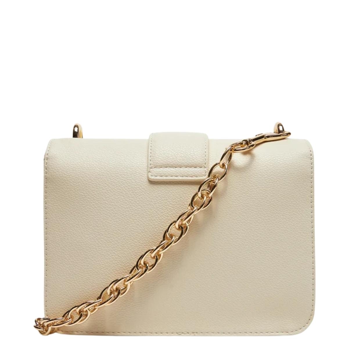 Love Moschino Logo Plaque Ivory Shoulder Bag