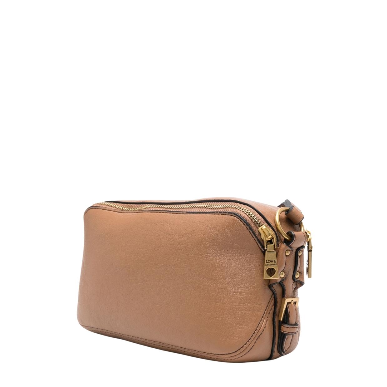 Love Moschino Logo Beige Crossbody Bag