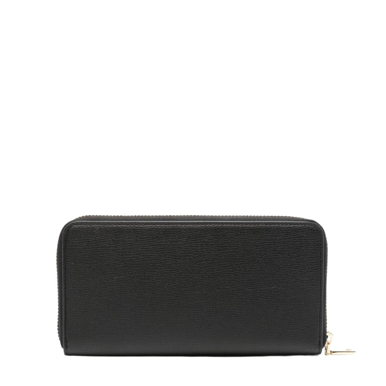 Love Moschino Gold-Tone Logo Lettering Black Wallet