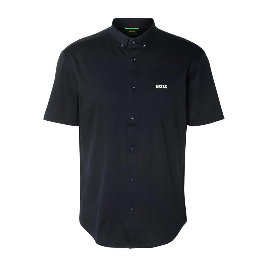 BOSS B-Motion Regular Fit Short Sleeve Dark Navy Shirt