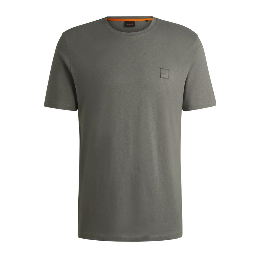 BOSS Tales Logo Patch Grey T-Shirt