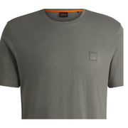 BOSS Tales Logo Patch Grey T-Shirt