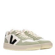 VEJA V-10 Prime Leather Pure Black Clay Trainers