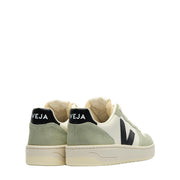 VEJA V-10 Prime Leather Pure Black Clay Trainers