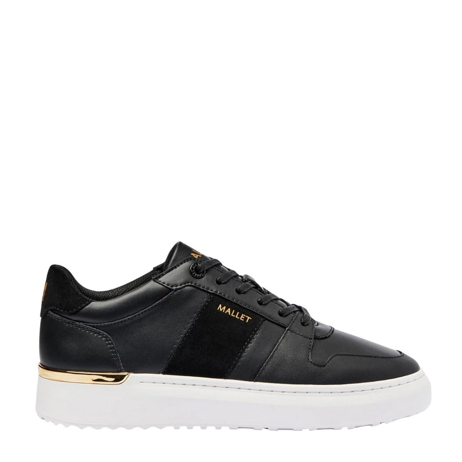 Mallet London Hoxton Lite Black Gold Trainers