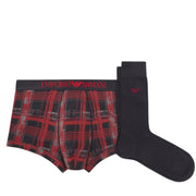 Emporio Armani Holidays Patterned Boxer Brief And Socks Gift Set