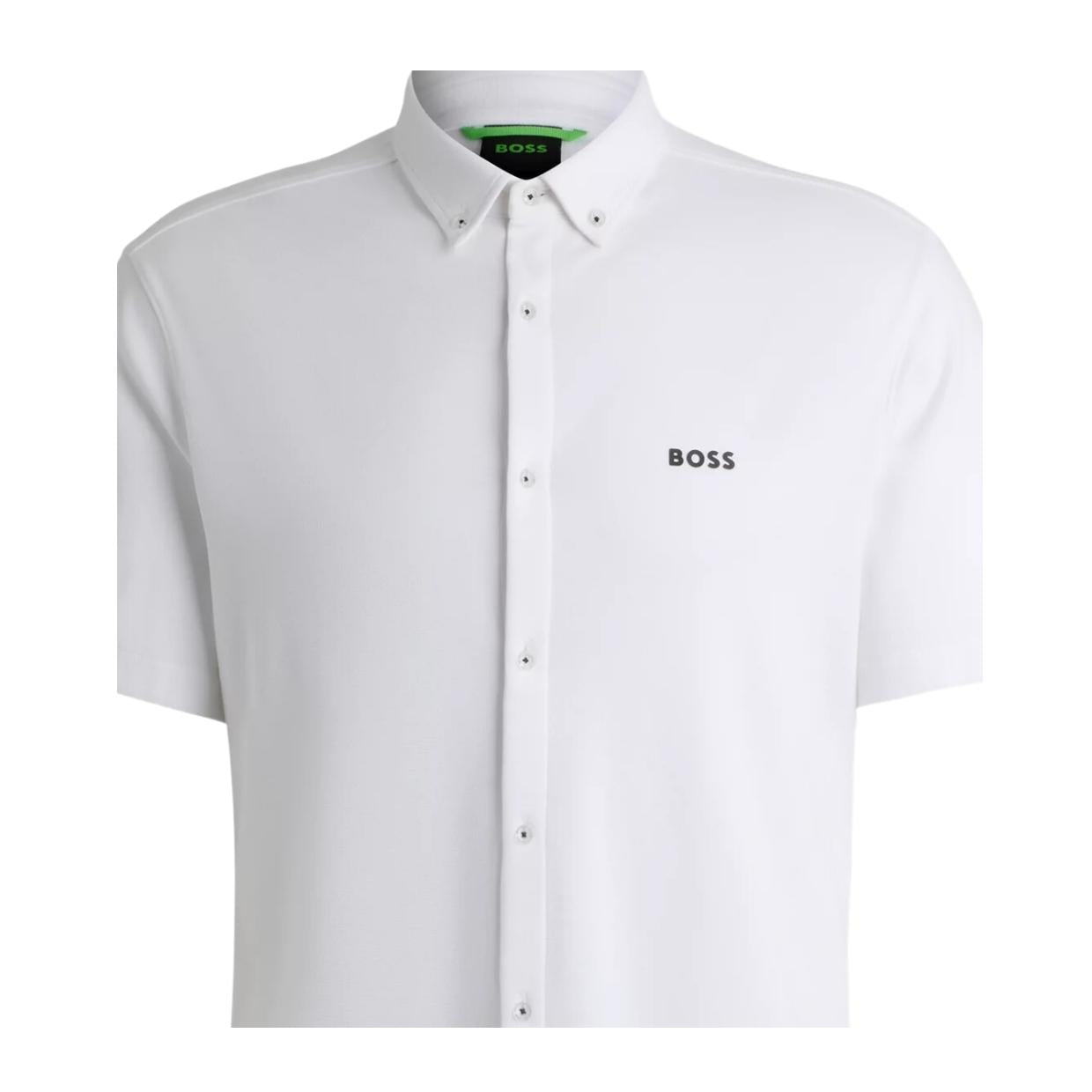 BOSS B_Motion_S Wrinkle-Resistant White Shirt