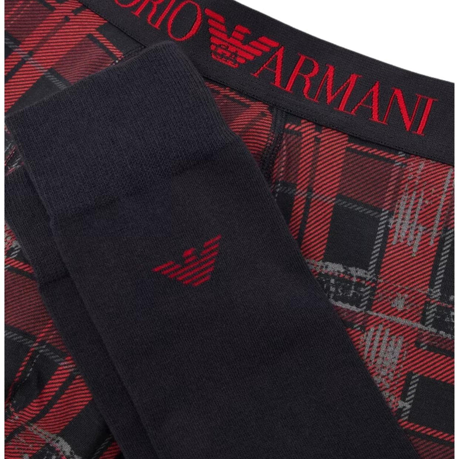 Emporio Armani Holidays Patterned Boxer Brief And Socks Gift Set