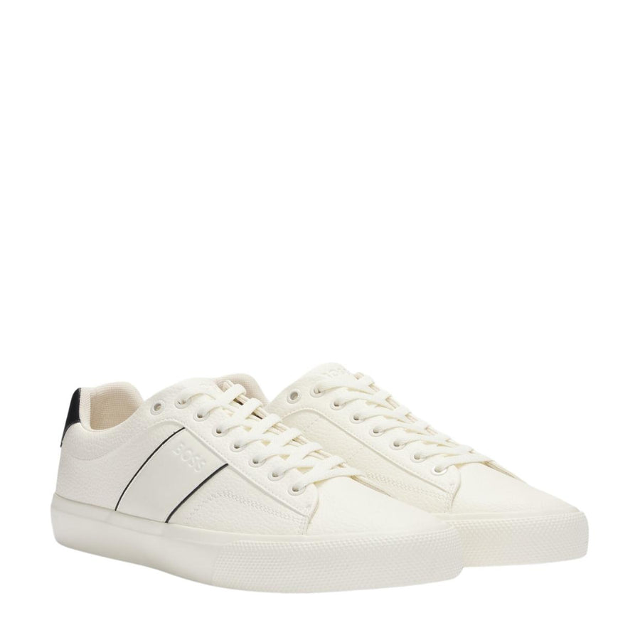 BOSS Aiden Debossed Logo Off-White Trainers