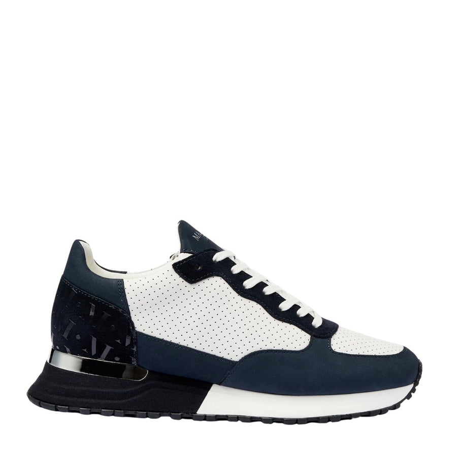 Mallet London Popham Perf Navy Silver Trainers