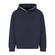 Emporio Armani Jacquard Logo Dark Navy Hoodie