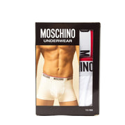 Moschino Logo Tape White Three-Pack Boxers