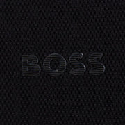 BOSS Rubberised Logo Zhine Black Half Zip Sweatshirt