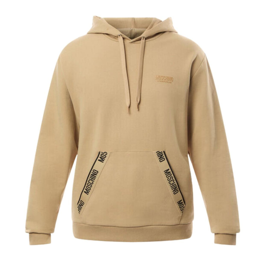 Moschino Underwear Logo Tape Beige Hoodie