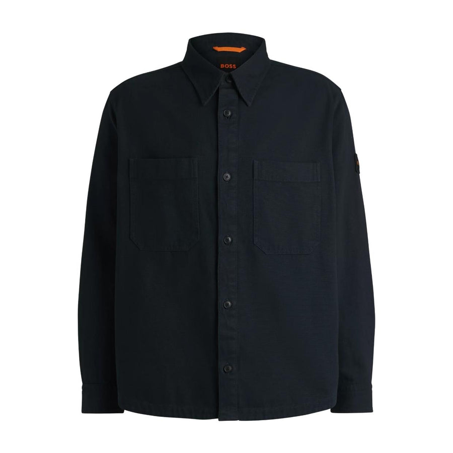 BOSS Lerato-M Oversize Fit Dark Navy Overshirt