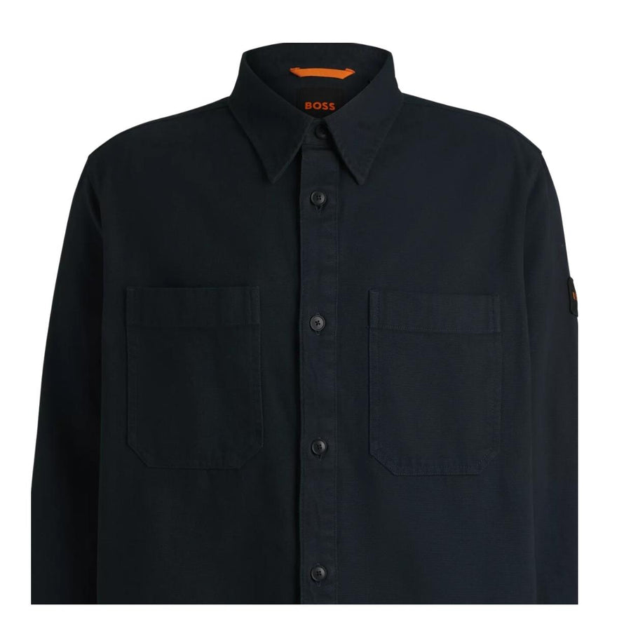 BOSS Lerato-M Oversize Fit Dark Navy Overshirt