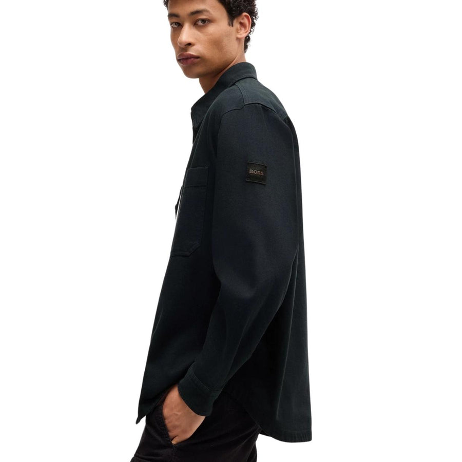 BOSS Lerato-M Oversize Fit Dark Navy Overshirt