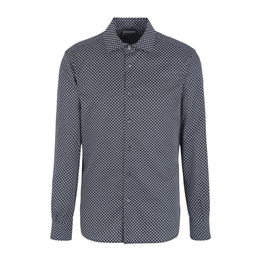 Emporio Armani Eagle All-Over Logo Print Shirt