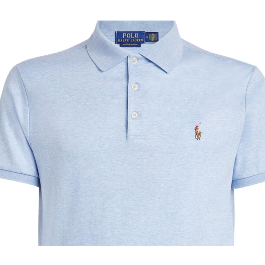 Polo Ralph Lauren Slim Fit Embroidered Pony Blue Polo Shirt