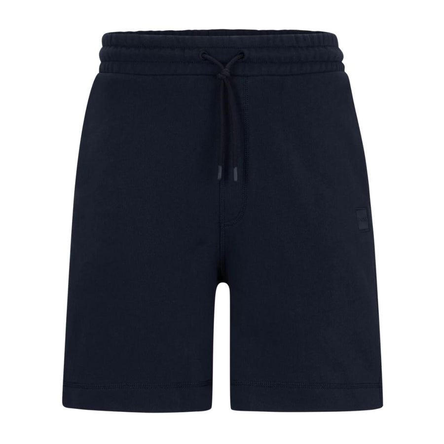 BOSS Logo Patch Sewalk Dark Blue Sweat Shorts