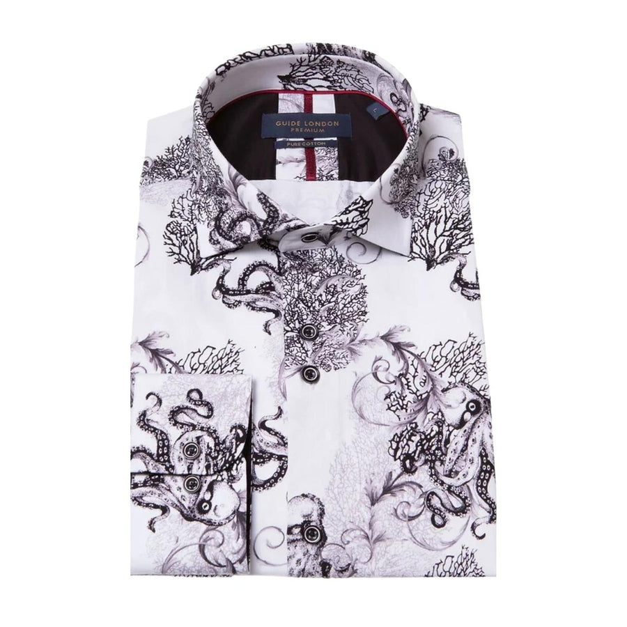 Guide London Ocean Inspired White & Black Shirt