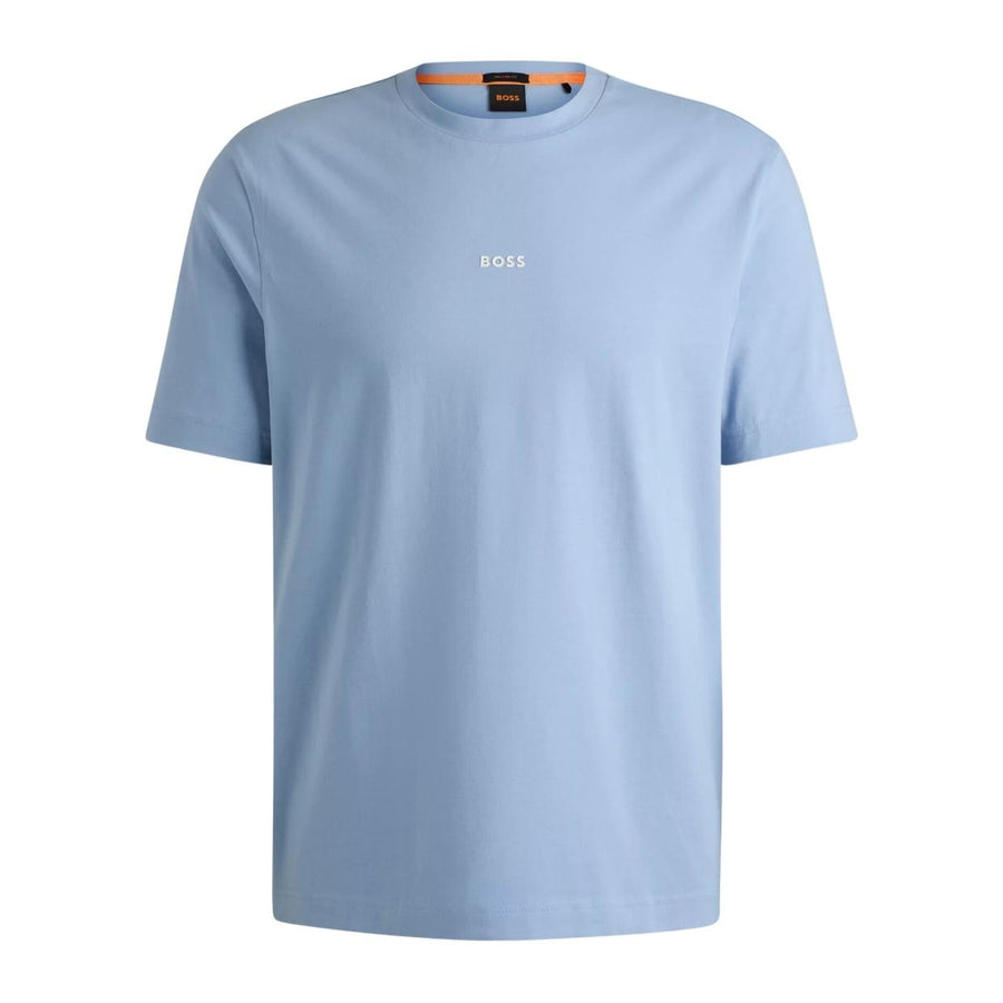 BOSS Logo Print TChup Light Blue T-Shirt