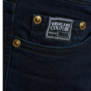 Versace Jeans Couture Skinny Fit V-Emblem Logo Blue Denim Jeans