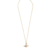 Vivienne Westwood Gold/Milky Pink Agnatha Bas Releif Pendent