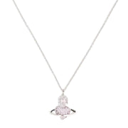 Vivienne Westwood Platinum/Lilac Agnatha Bas Releif Pendent