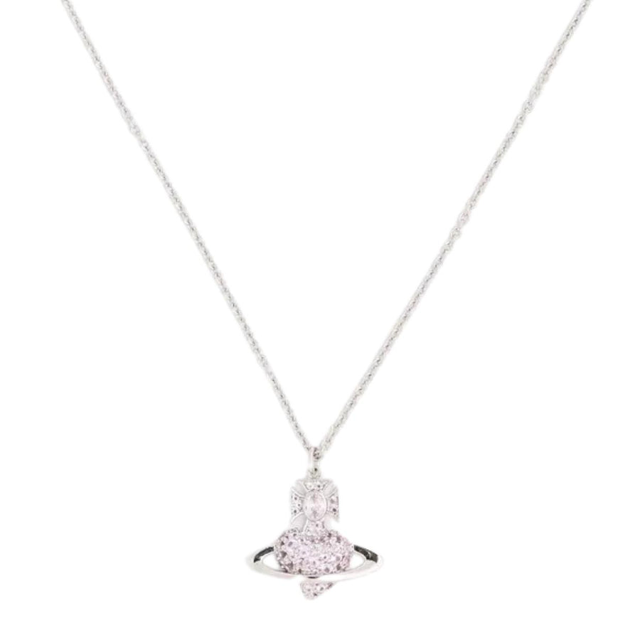 Vivienne Westwood Platinum/Lilac Agnatha Bas Releif Pendent