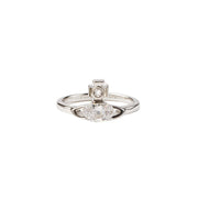 Vivienne Westwood Platinum/White Allie Ring