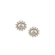 Vivienne Westwood Amaya Small Platinum/Creamrose Pearl Earrings