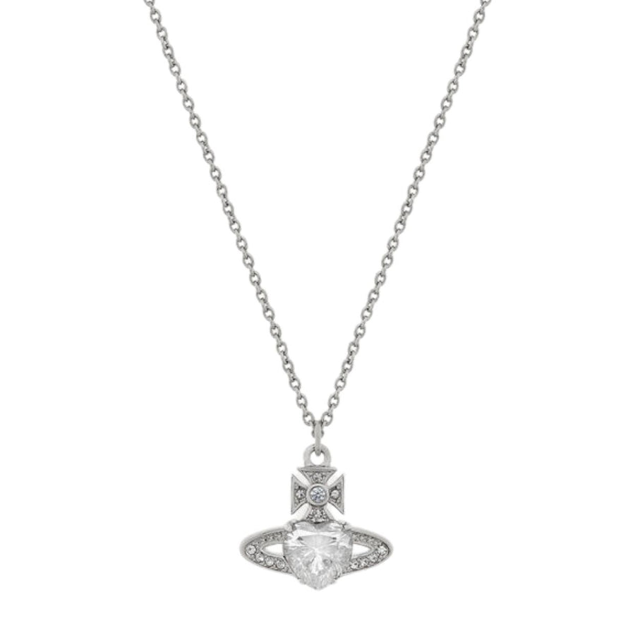 Vivienne Westwood Platinum/White Ariella Pendent