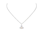 Vivienne Westwood Feodora Platinum/White Creamrose Pearl Pendent