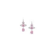 Vivienne Westwood Platinum/Pink Ismene Drop Earrings