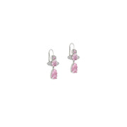 Vivienne Westwood Platinum/Pink Ismene Drop Earrings