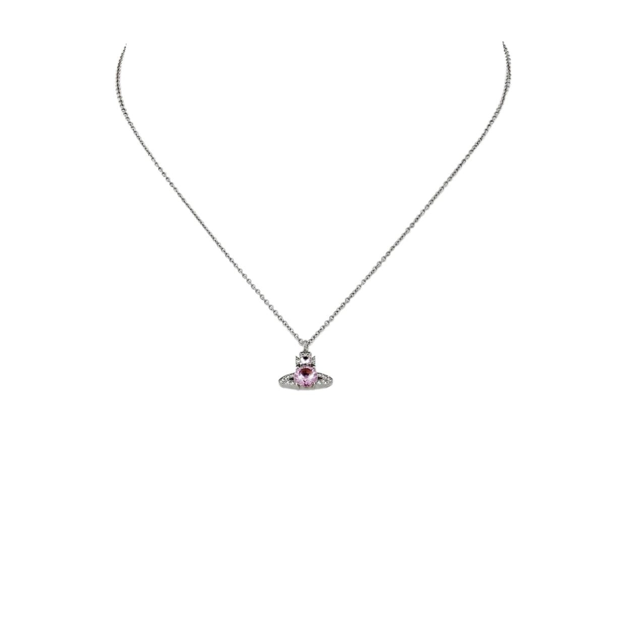 Vivienne Westwood Ismene Platinum/Pink Pendent