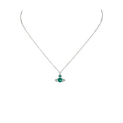 Vivienne Westwood Ismene Platinum/Green Pendent