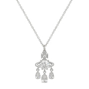 Vivienne Westwood Joaquina Platinum/White Pendent