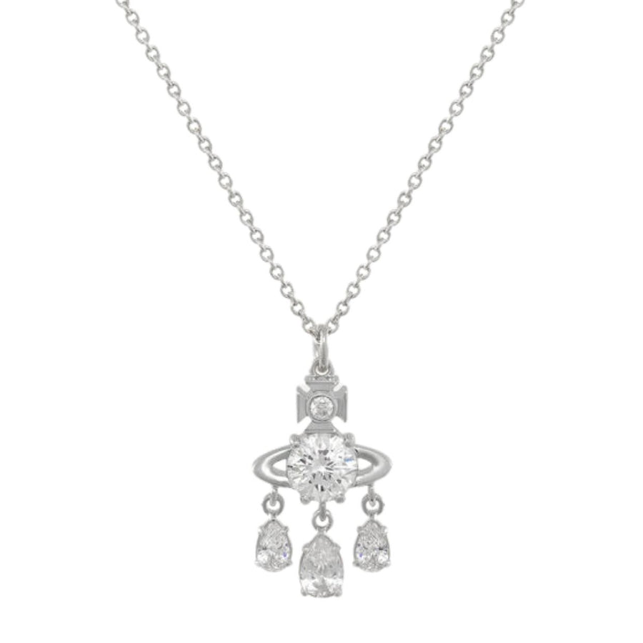 Vivienne Westwood Joaquina Platinum/White Pendent