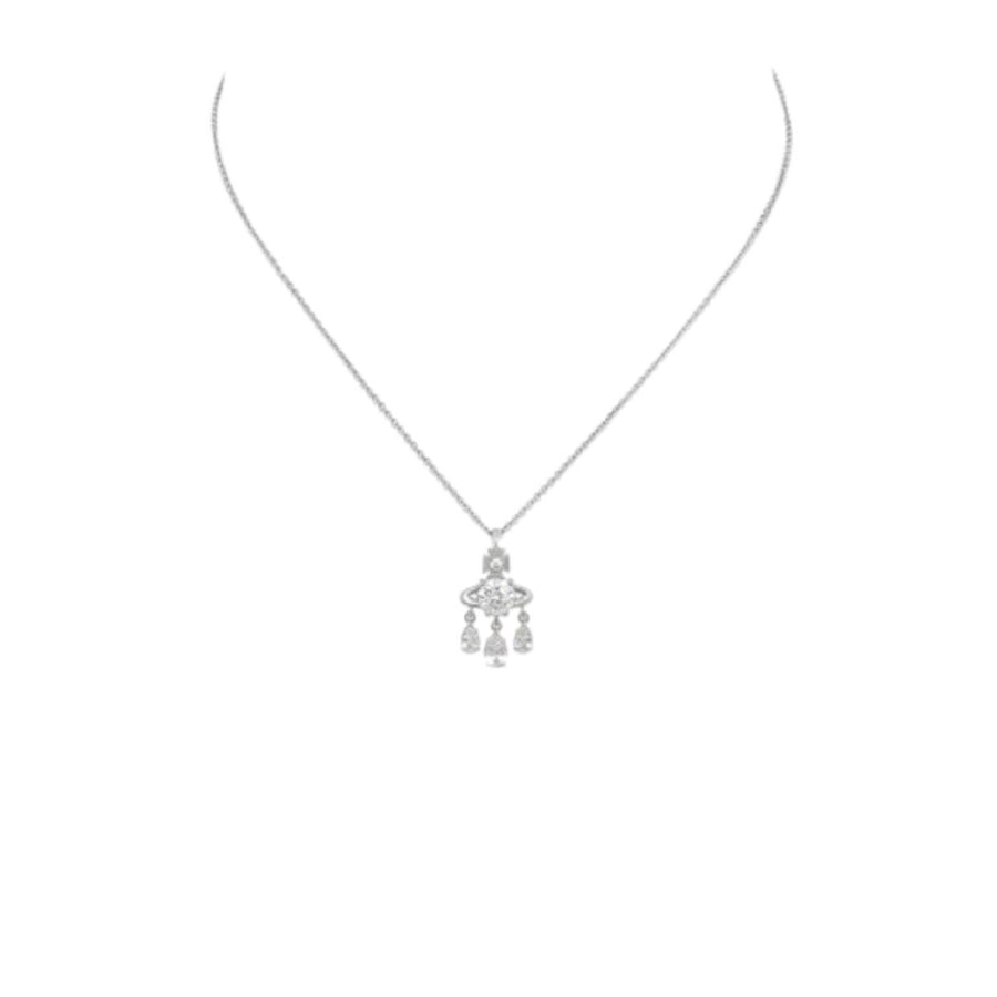 Vivienne Westwood Joaquina Platinum/White Pendent