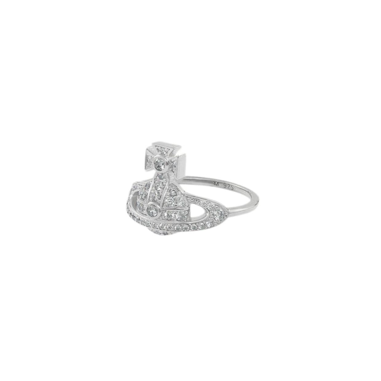 Vivienne Westwood Little Orb Platinum/White Ring