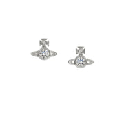 Vivienne Westwood Platinum White London Orb Earrings