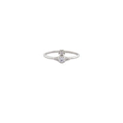 Vivienne Westwood Platinum White London Orb Ring