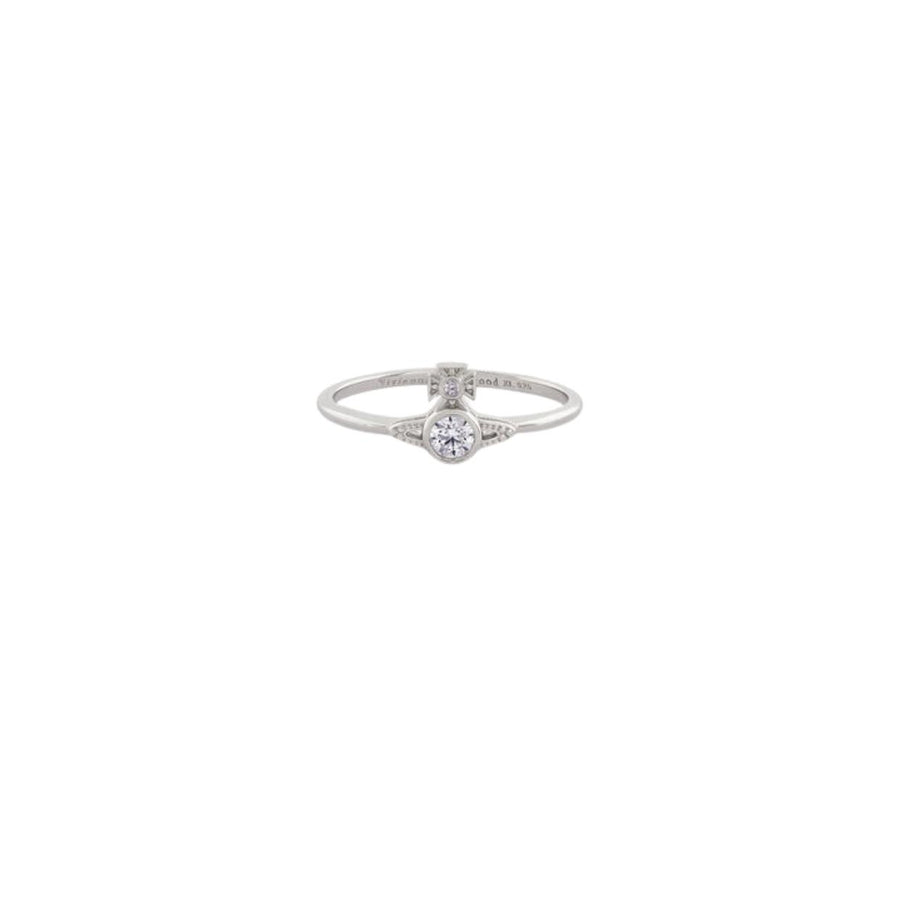 Vivienne Westwood Platinum White London Orb Ring