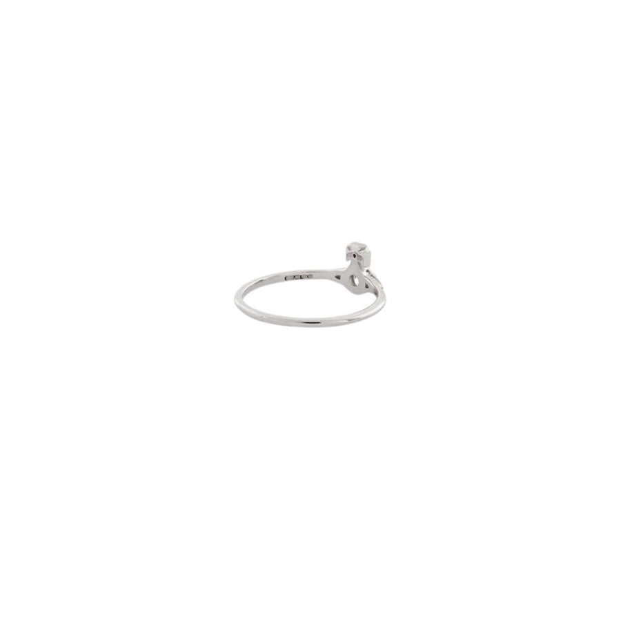 Vivienne Westwood Platinum White London Orb Ring