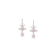 Vivienne Westwood Platinum/Pink Masha Earrings