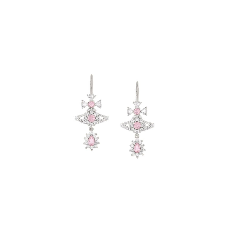 Vivienne Westwood Platinum/Pink Masha Earrings