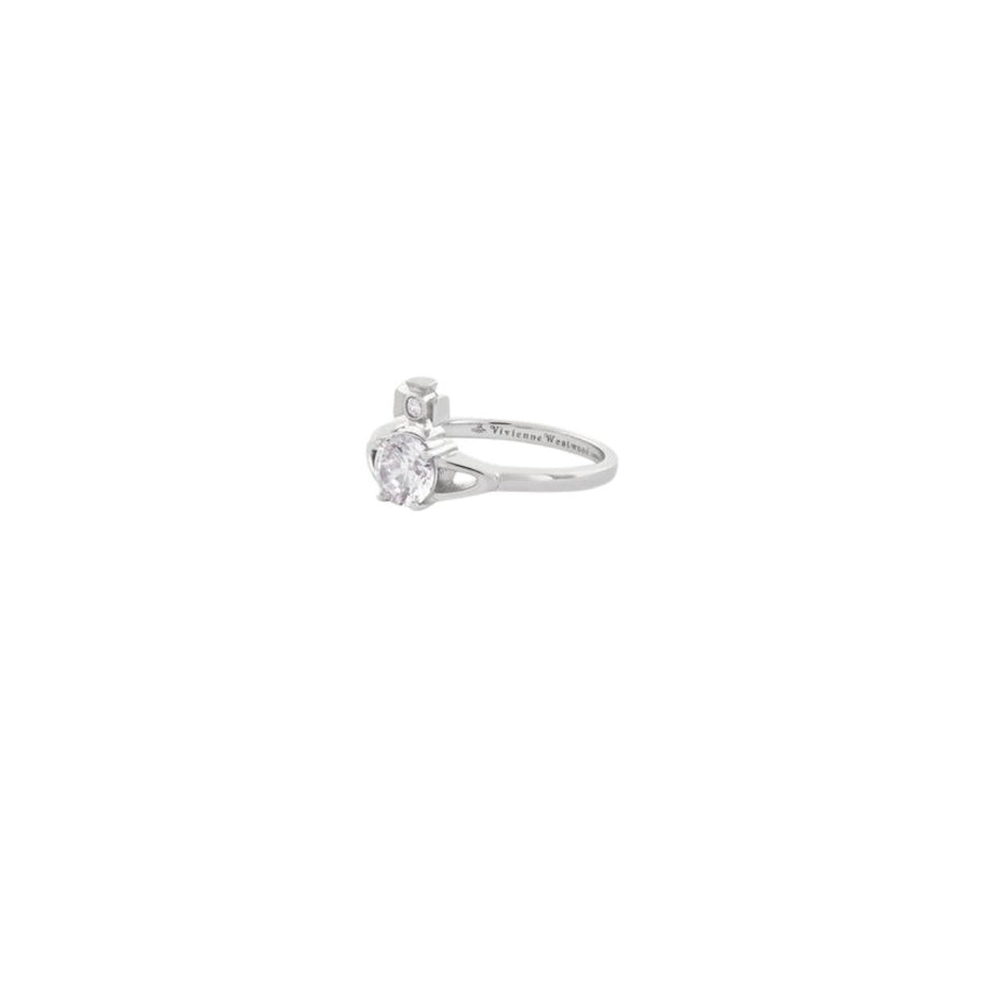 Vivienne Westwood Platinum White Reina Petite Ring