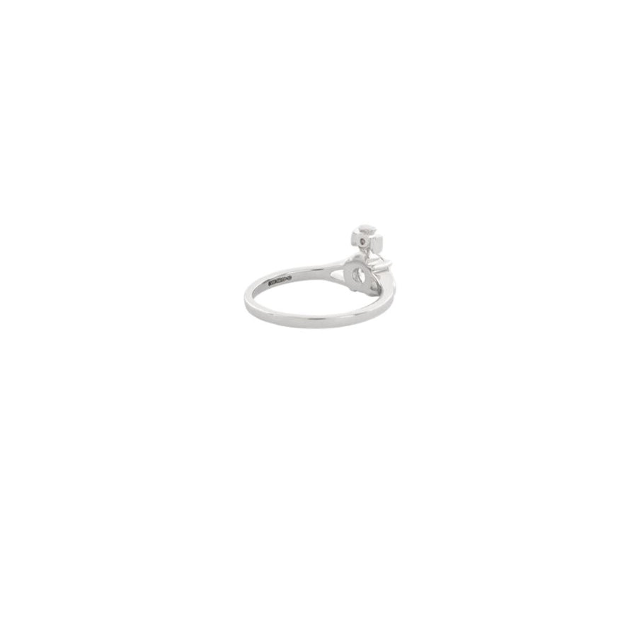 Vivienne Westwood Platinum White Reina Petite Ring